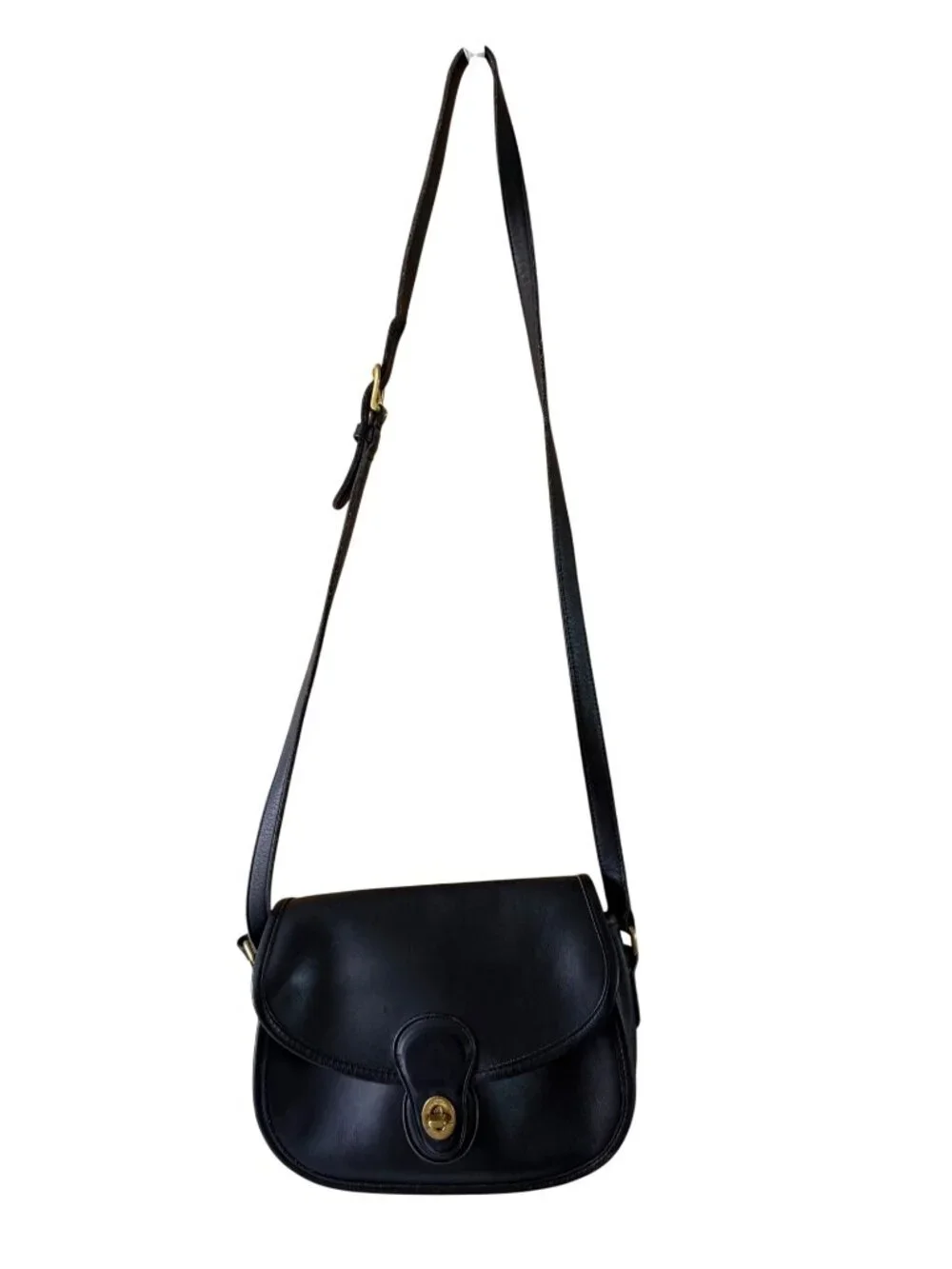 Coach Womens Prairie Bag Black Glove-tanned Leather Turnlock Closure 9954 Vintag - Picture 16 of 16